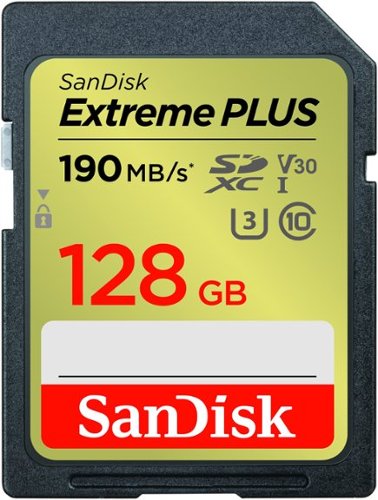 SanDisk - Cartão de memória Extreme PLUS 128GB SDXC UHS-I-SDSDXWA-128G-ANCIN