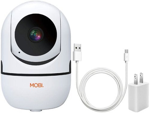 MOBI - Câmera de monitoramento de bebê Wi-Fi Cam HDX Smart HD Pan & Tilt com áudio bidirecional e visão noturna - Branco-70196