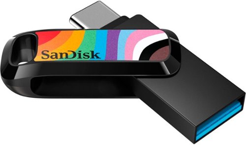 Pen Drive SanDisk - Unidade flash Ultra Dual Go Rainbow Pride Edition 128 GB USB tipo A/USB tipo C - Rainbow-SDDDC3-128G-GRNBW