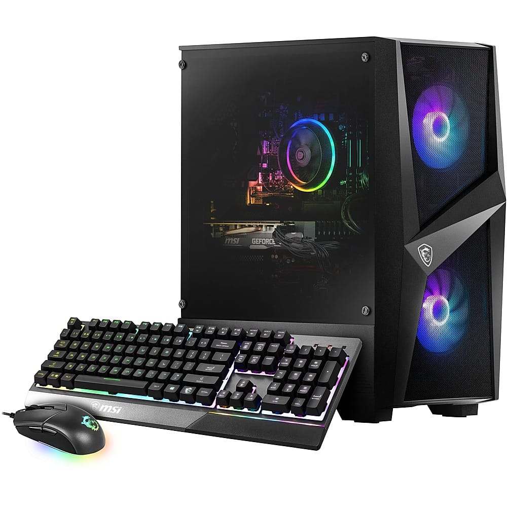 MSI - Codex R Gaming Desktop - Intel i7-12700F - 16 GB de memória - NVIDIA GeForce RTX 3060 Ti até 8 GB - SSD de 1 TB - Preto-COR12TG049