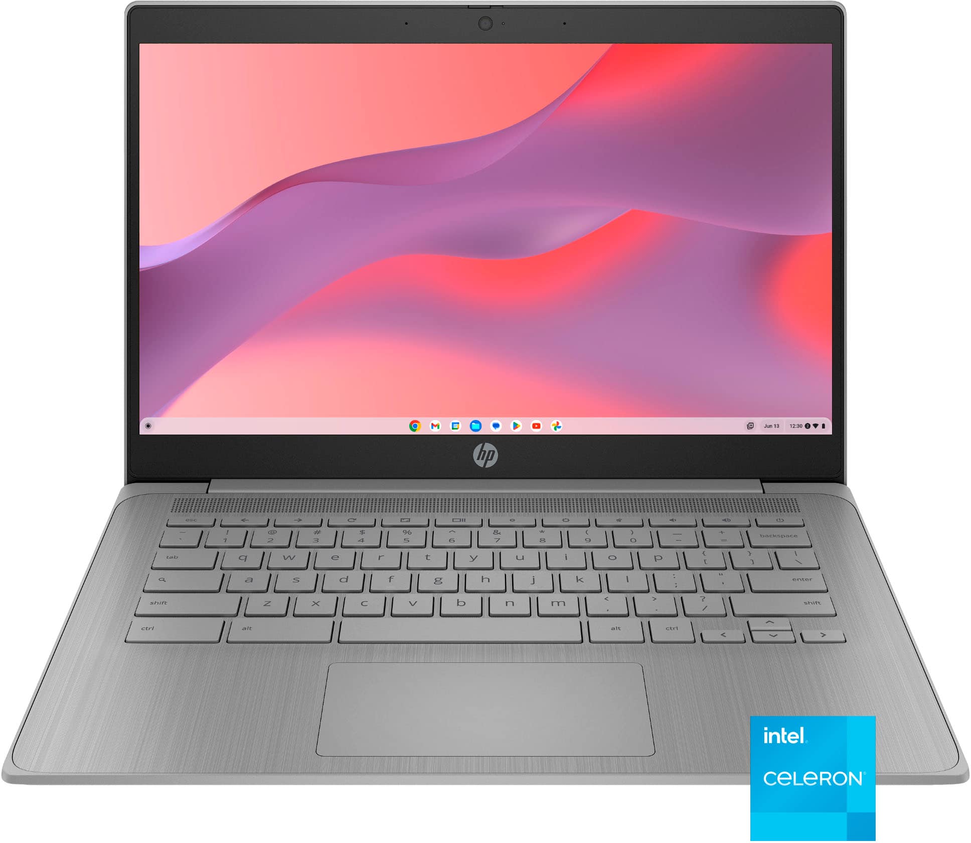 HP - Laptop Chromebook de 14" - Intel Celeron - 4 GB de memória - 64 GB eMMC - Cinza moderno-14A-NE0013DX