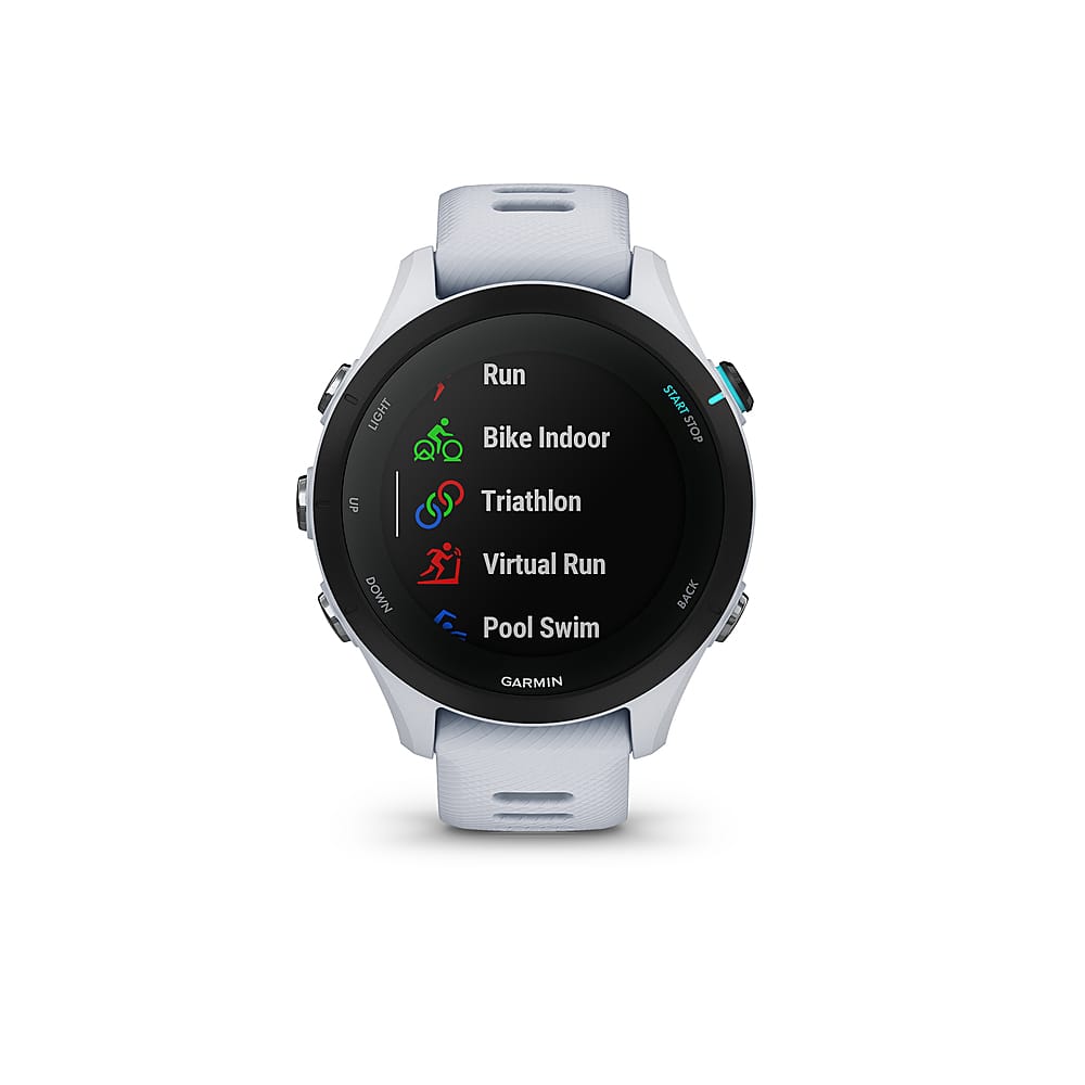 Garmin - Forerunner 255S Music GPS Smartwatch 41 mm Polímero reforçado com fibra - Whitestone-010-02641-23
