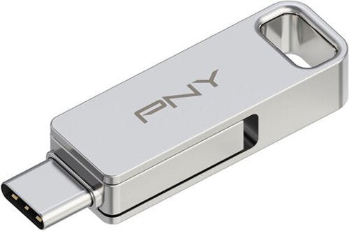 Pen Drive PNY - Unidade flash OTG DUO Link 128 GB USB 3.2 Gen 1 tipo C - Prata-P-FDI128DULINKTYC-GE