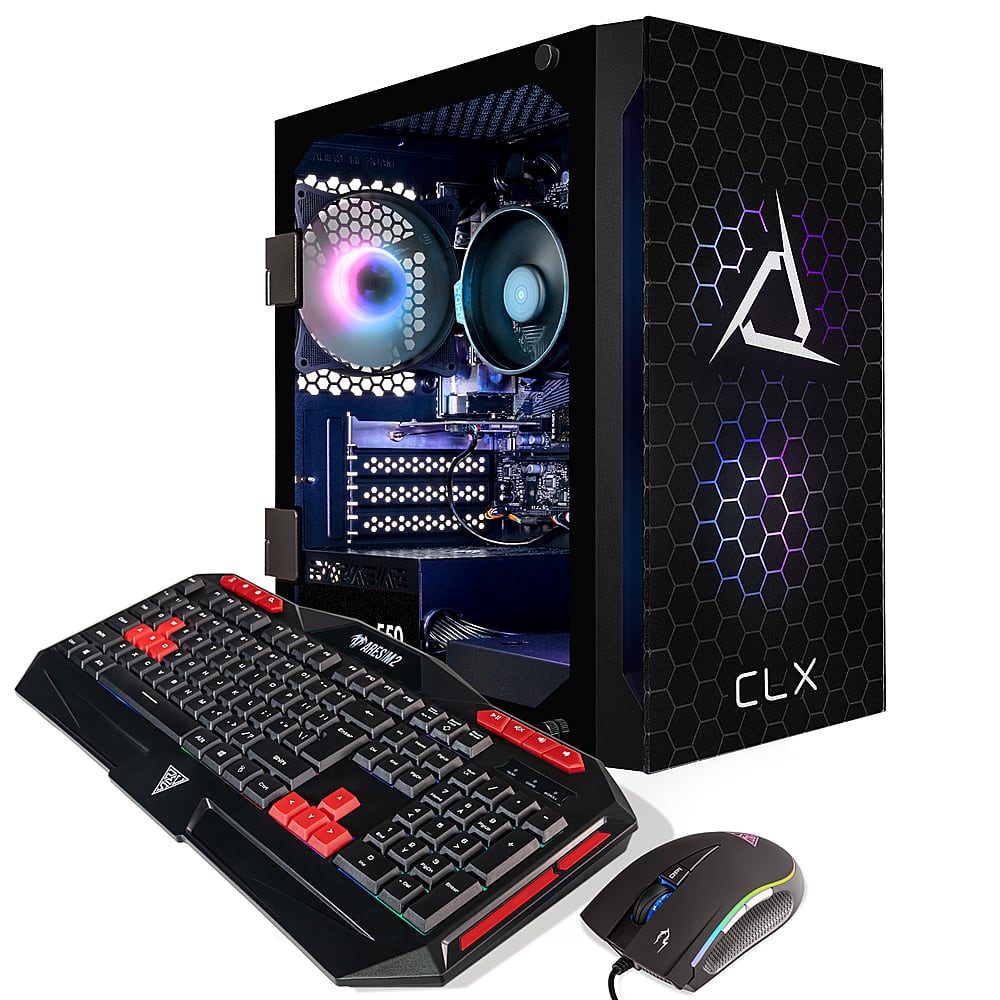 CLX - SET Gaming Desktop - AMD Ryzen 5 5600G - 8GB de memória - Radeon Graphics Shared - SSD M.2 NVMe de 500GB - Preto-TGMSETRXM2500BM