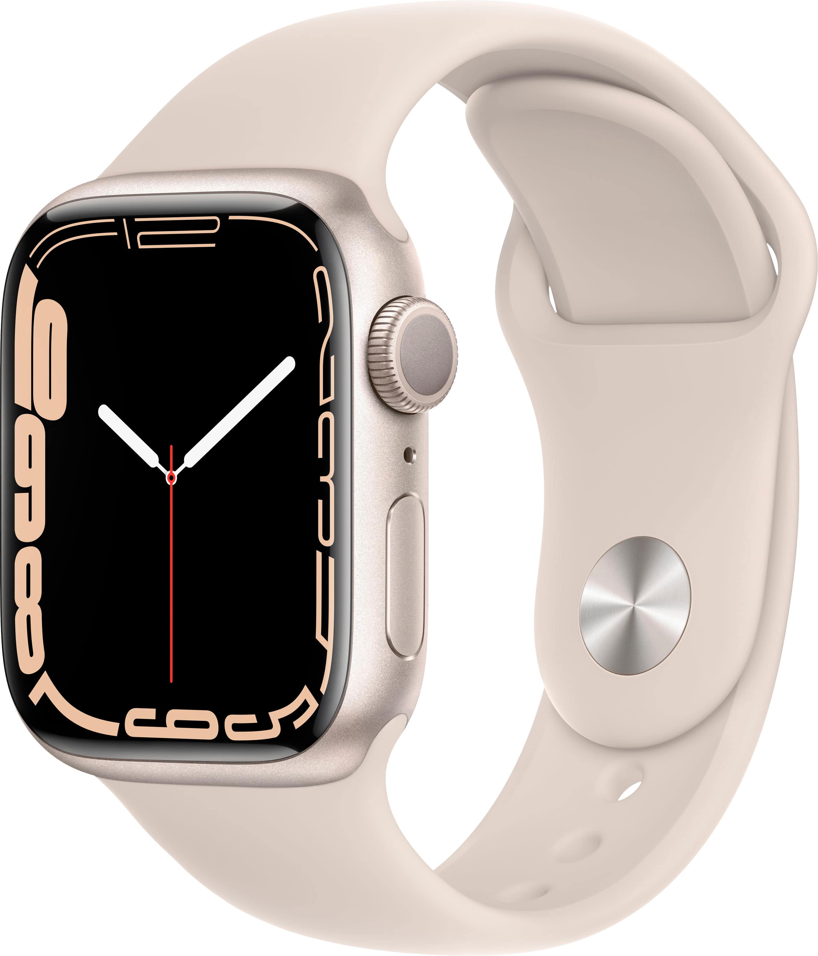 Apple Watch Series 7 (GPS) recondicionado , caixa de alumínio Starlight de 41 mm com pulseira esportiva Starlight - Starlight-TI-GSRF MKMY3LL/A