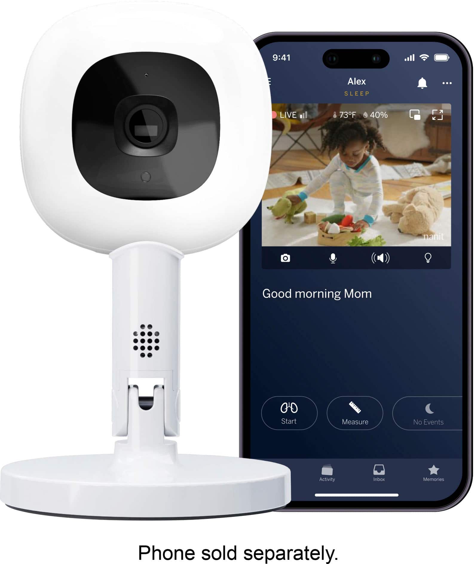 Nanit - Monitor de bebê inteligente Pro e suporte flexível - Branco-N322NW