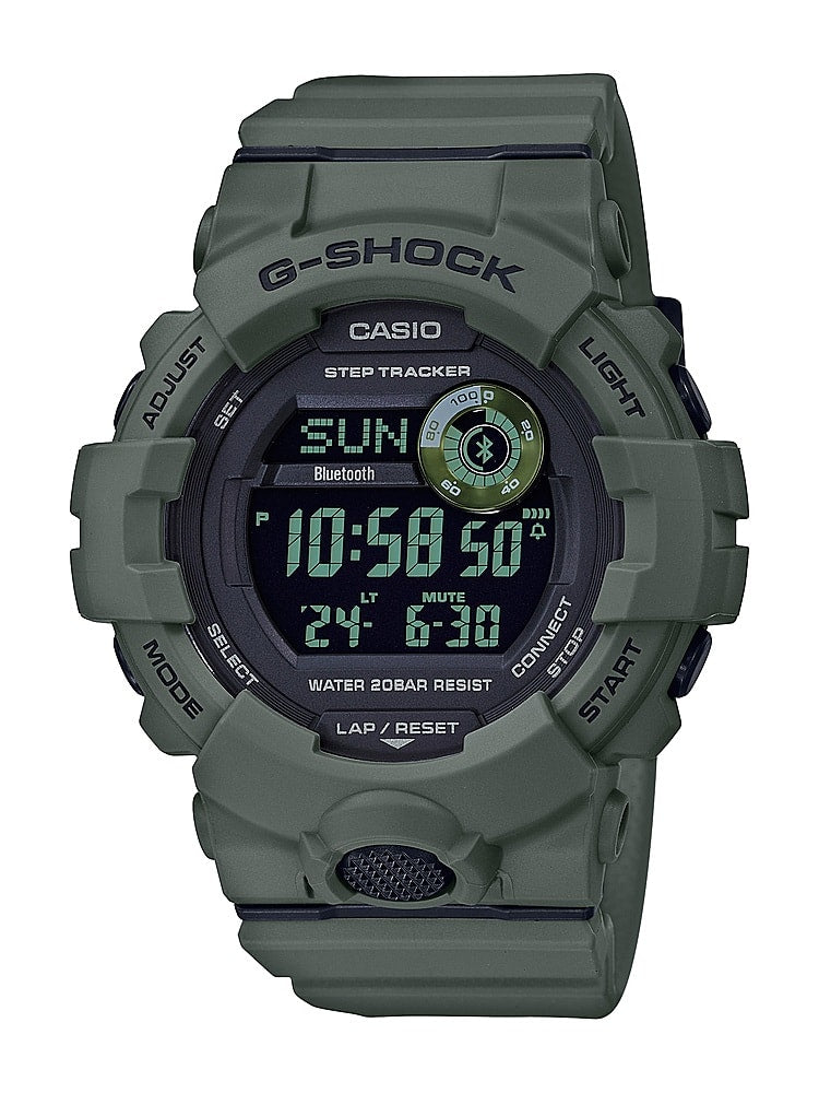 Casio - G-Shock Power Trainer masculino com relógio Bluetooth Mobile Link 49 mm - Verde-GBD800UC-3