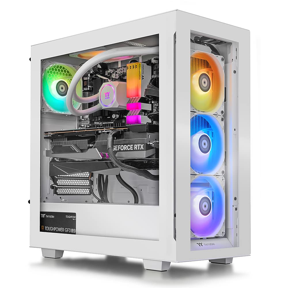Thermaltake - View 480 R4 Gaming Desktop AMD Ryzen 7 5800X3D 32GB RGB Memória NVIDIA GeForce RTX 4080 Super 1TB NVMe M.2 - Branco-V35S-B55R-480-LCS