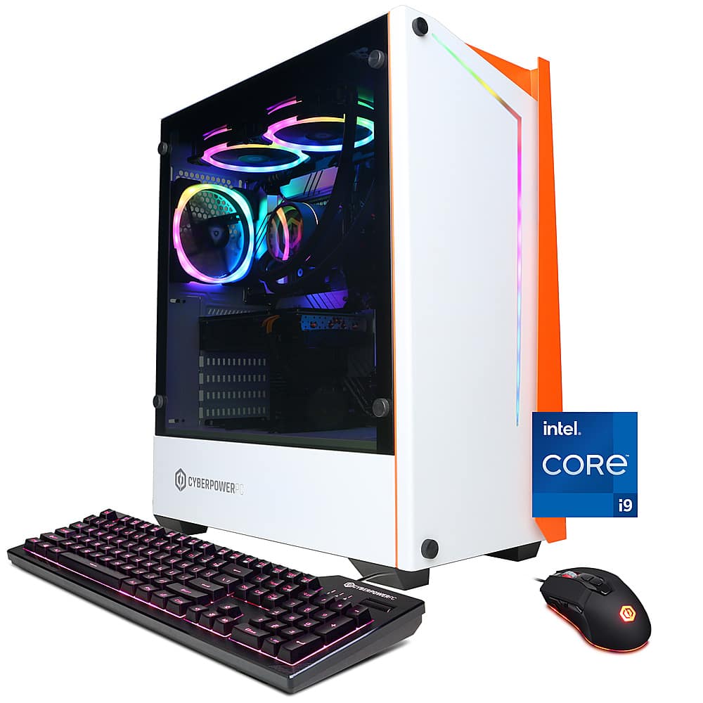 CyberPowerPC - Gamer Supreme Gaming Desktop - Intel Core i9-13900KF - 16GB de memória - NVIDIA GeForce RTX 4070 Ti - SSD de 2TB - Branco-SLC10220CPGV8