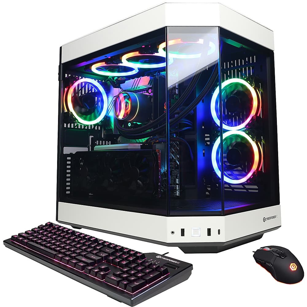CyberPowerPC - Gamer Supreme Gaming Desktop - AMD Ryzen 9 7950X - 32GB de memória - AMD Radeon RX 7900 XTX - SSD de 2TB - Branco-SLC10920CPG