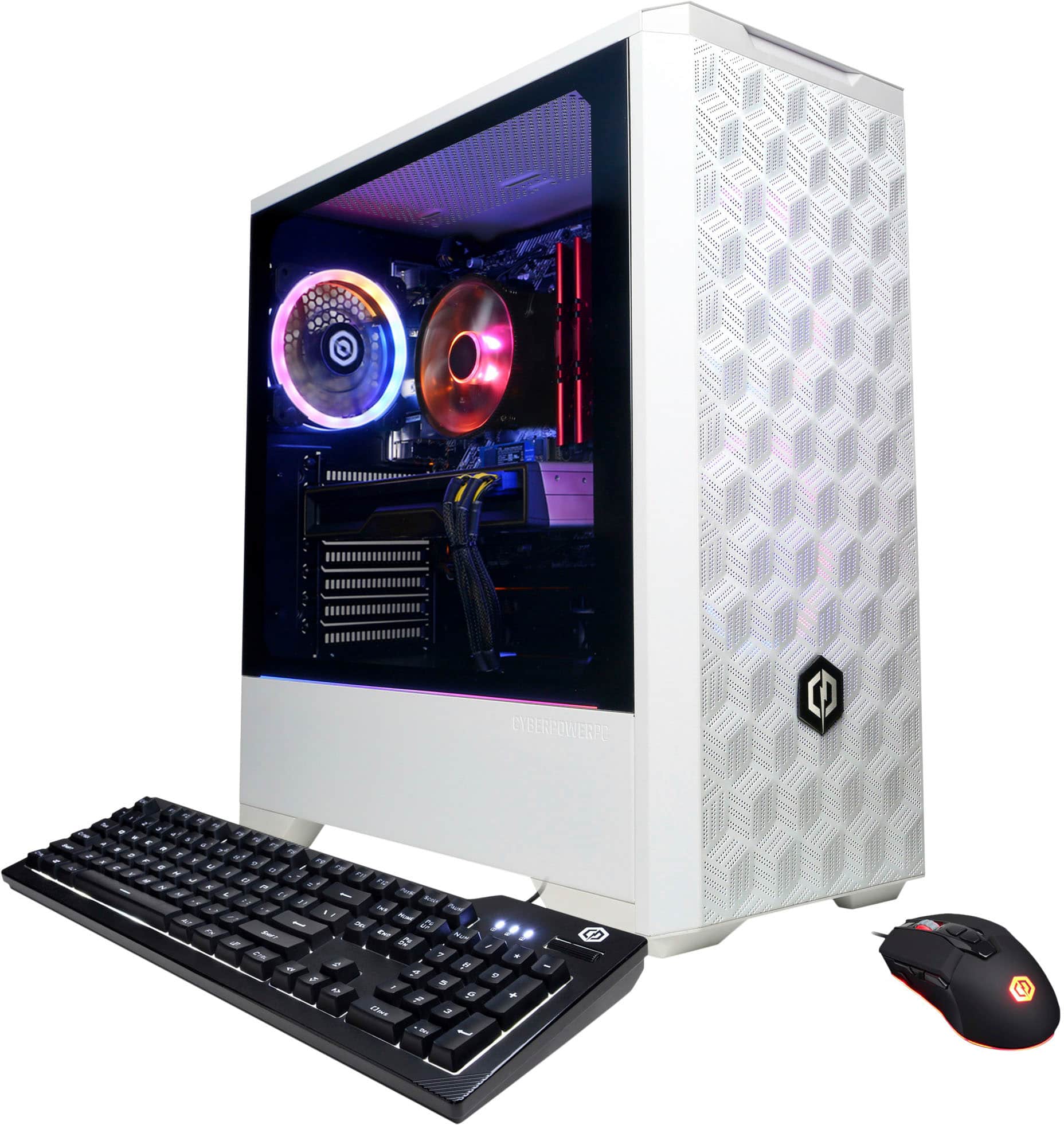 CyberPowerPC - Desktop Gamer Xtreme Gaming - Intel Core i5-12400F - 16GB de memória - NVIDIA GeForce RTX 3050 - SSD de 500GB - Branco-GXI3600BSTV2