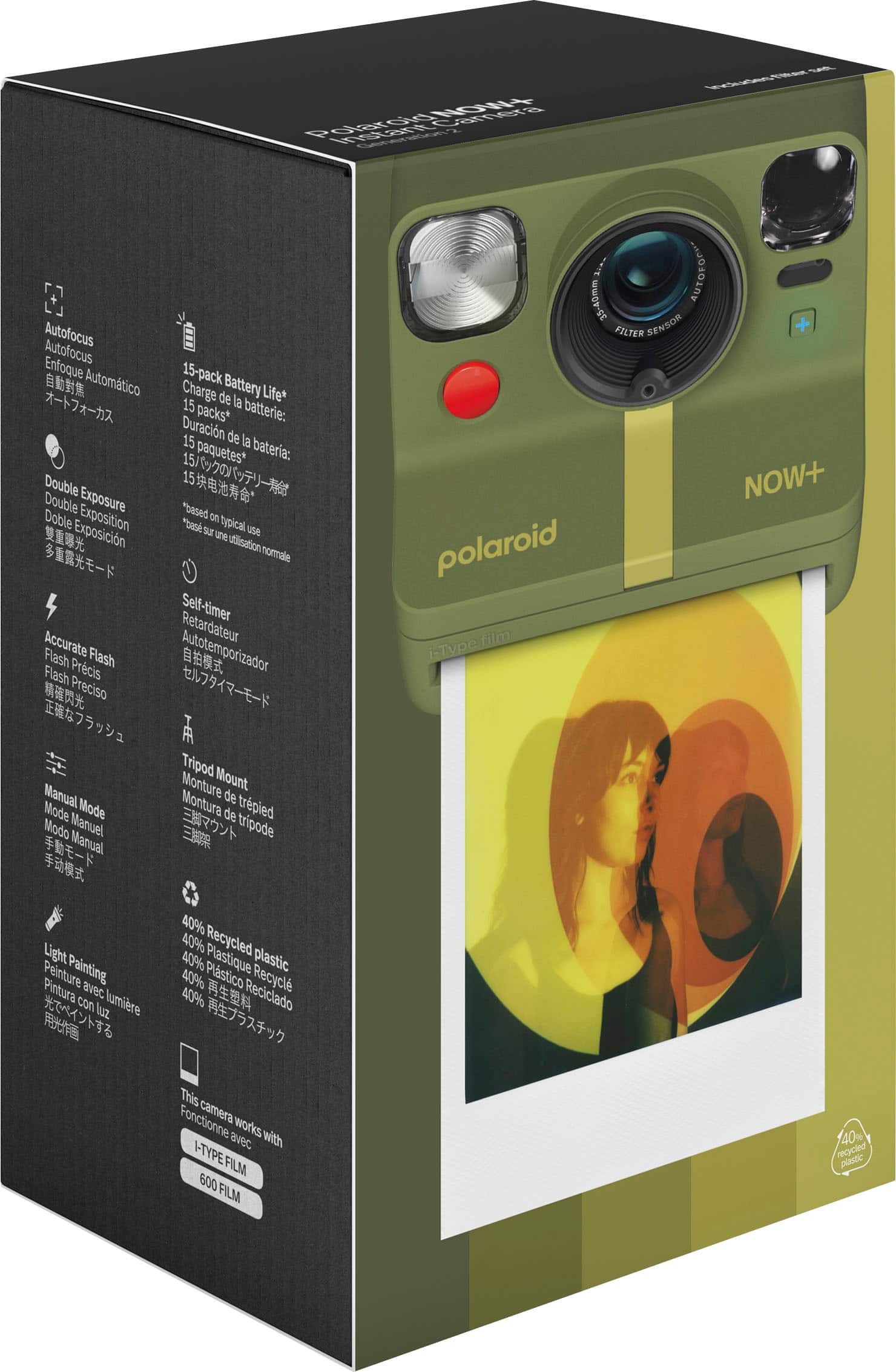 Polaroid - Now+ Instant Film Câmera Fotográfica Geração 2- Verde-009075