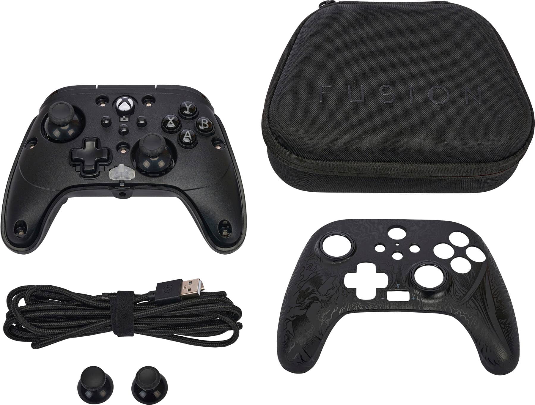PowerA - Controle com fio para video game FUSION Pro 3 para Xbox Series X | S - Midnight Shadow-XBGP0080-01
