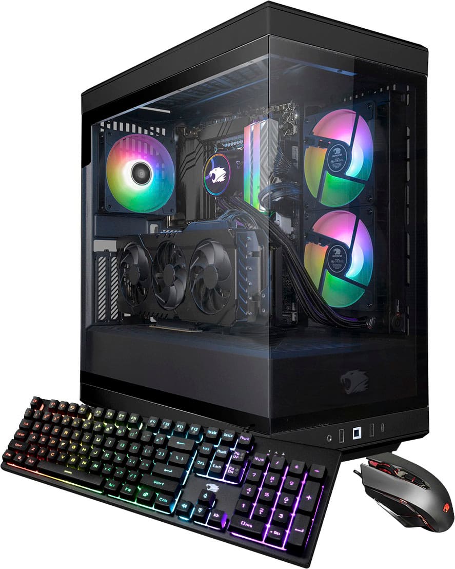 iBUYPOWER - Y40 Gaming Desktop - Intel Core i7 13700KF - 32GB de memória - NVIDIA GeForce RTX 4070 12GB - 1TB NVMe SSD - Preto-Y40BI7N4701