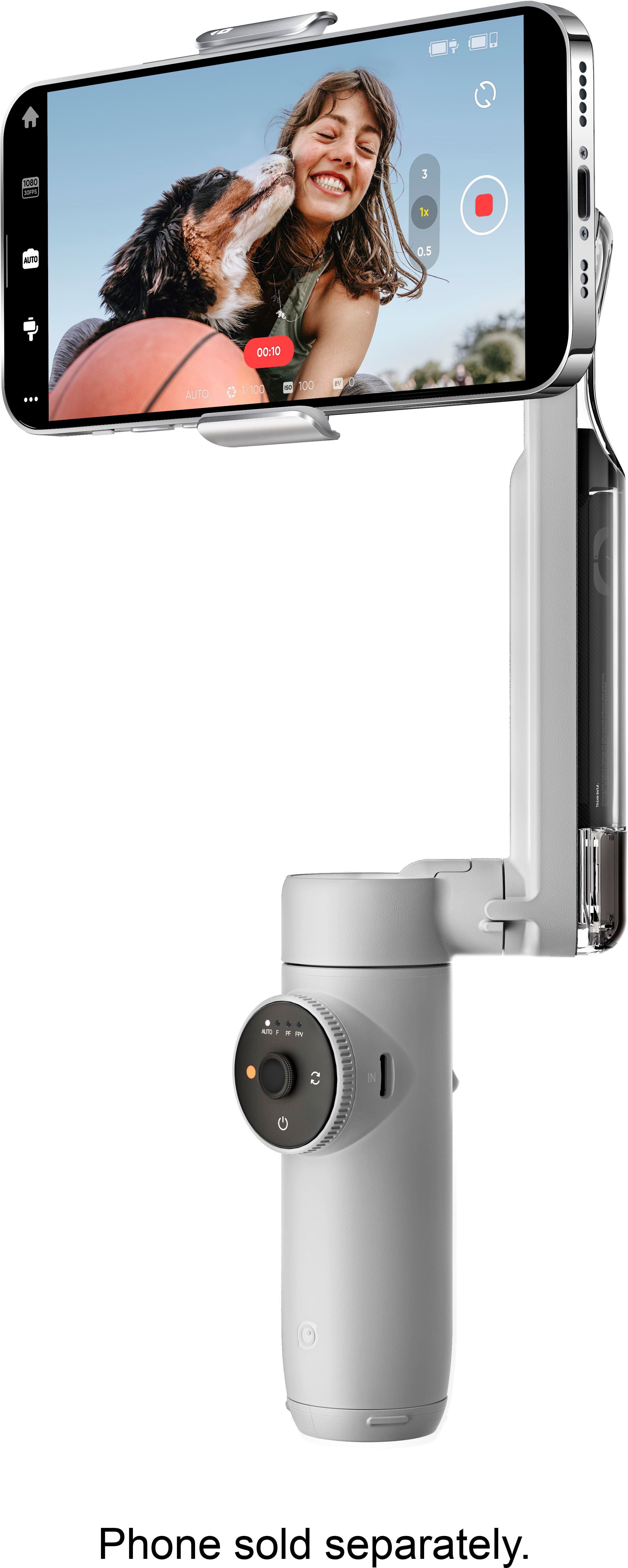 Insta360 - Estabilizador de cardan de 3 eixos Flow Standard para smartphones com tripé integrado - Cinza-FLOW 04