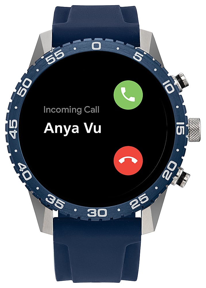 Citizen - Smartwatch esportivo unissex CZ Smart 45m em aço inoxidável com pulseira de silicone - Prata-MX1018-06X