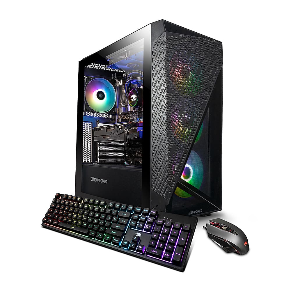 iBUYPOWER - SlateMesh Gaming Desktop - AMD Ryzen 7 7700X - 32GB de memória - NVIDIA GeForce RTX 4070 12GB - 2TB NVMe SSD - Preto-SLATEMESHA7N4701