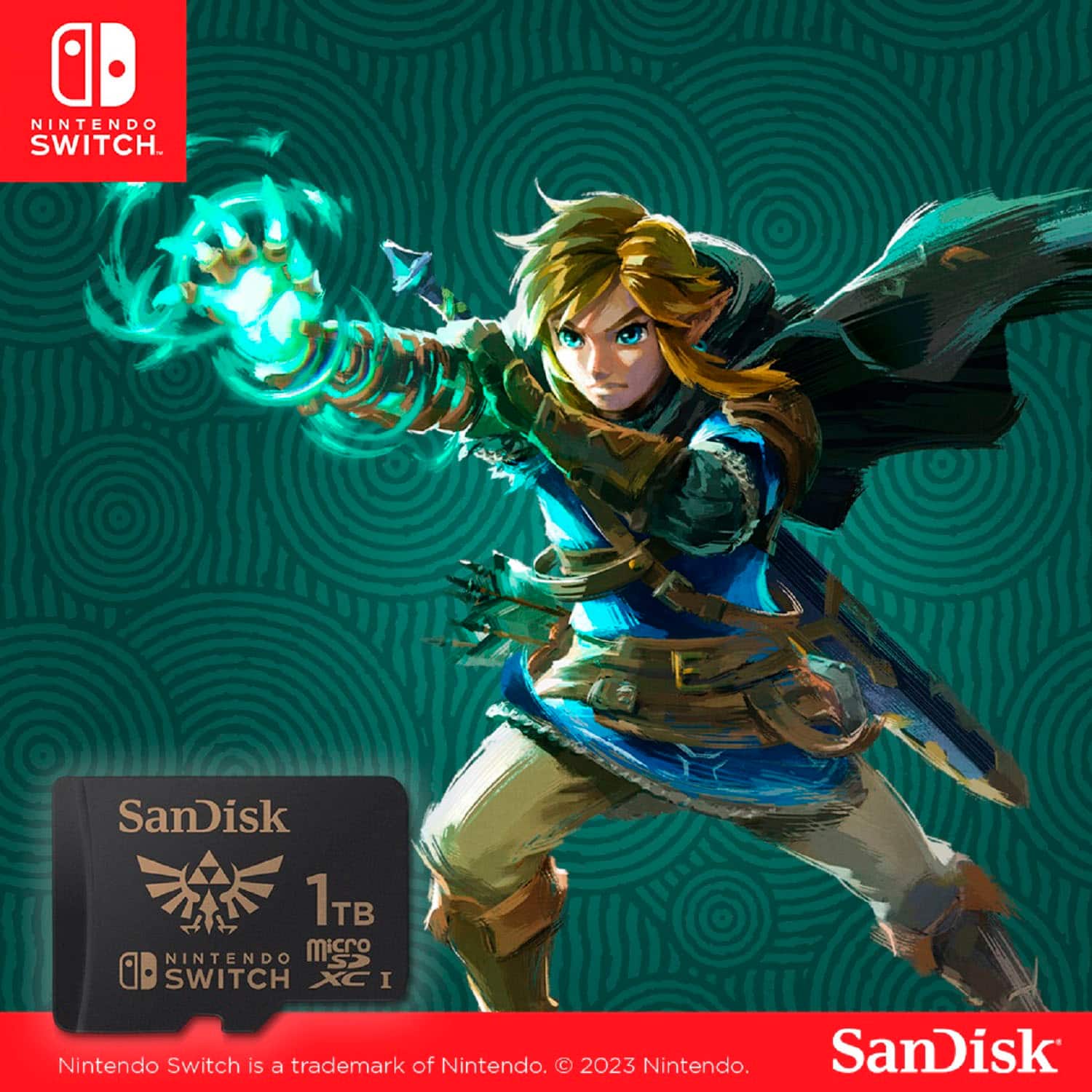 SanDisk - Cartão de memória microSDXC UHS-I de 1 TB para Nintendo Switch-SDSQXAO-1T00-AN6ZN