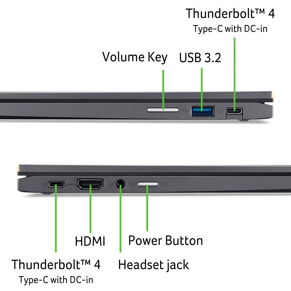 Acer - Chromebook Spin 714 Intel Evo Laptop - 14" 16:10 WUXGA 1920 x 1200 Touch - Intel Core i5-1335U - 8GB RAM - 256GB SSD - Steel Gray