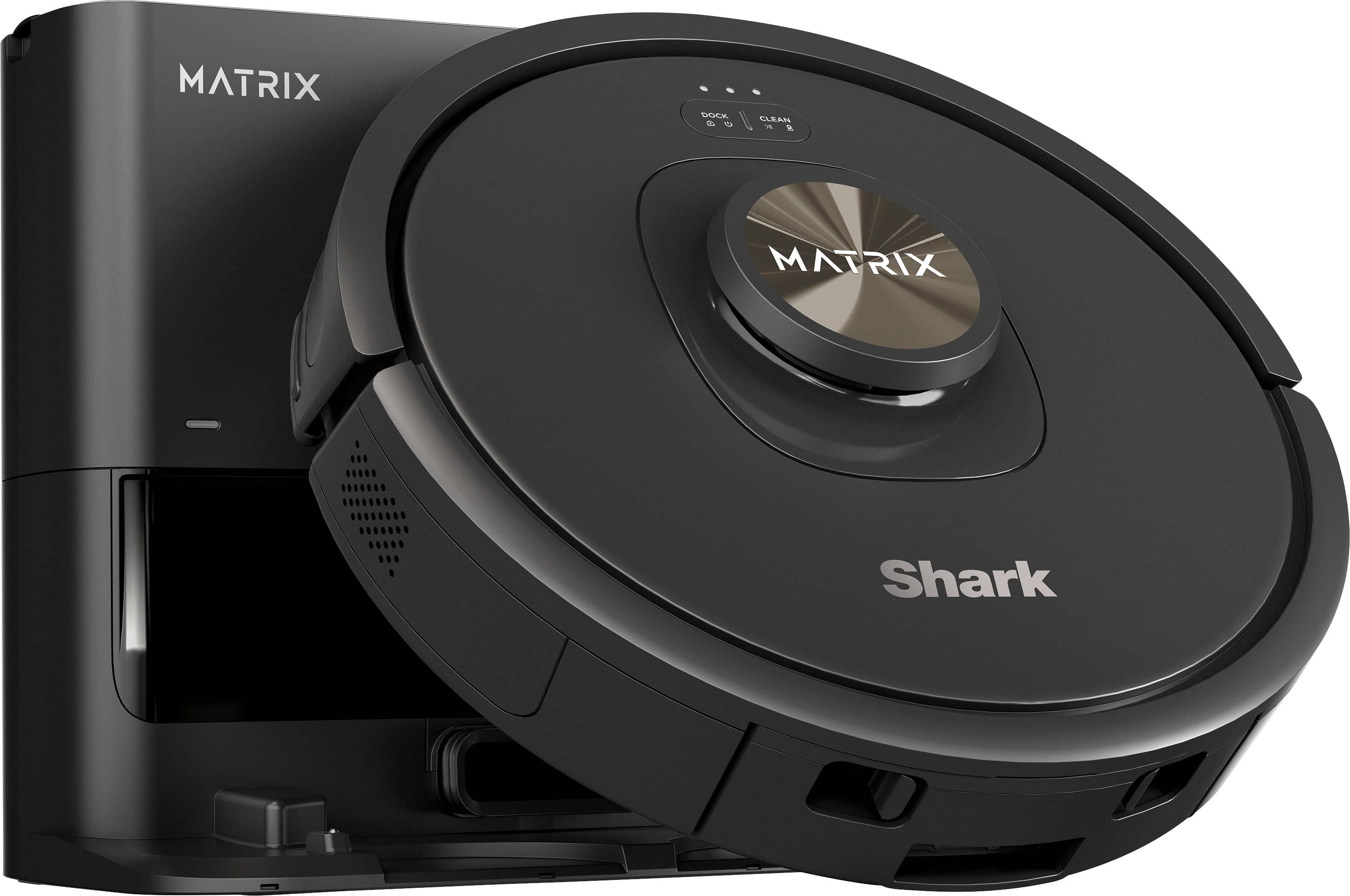 Shark - Robô aspirador de esvaziamento automático Matrix com mapeamento doméstico preciso e tempo de execução estendido, conectado por Wi-Fi - Black-R
