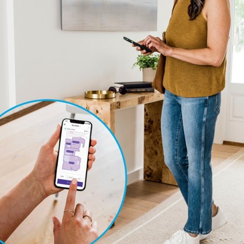 Shark - Robô aspirador de esvaziamento automático Matrix com mapeamento doméstico preciso e tempo de execução estendido, conectado por Wi-Fi - Black-R