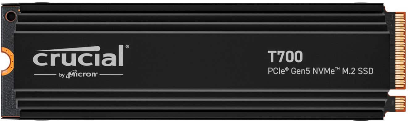 Crucial - SSD interno T700 de 2 TB PCIe Gen 5x4 NVMe com dissipador de calor-CT2000T700SSD5