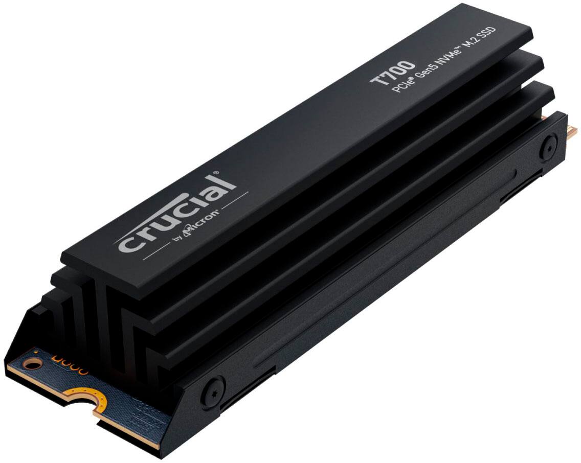 Crucial - SSD interno T700 de 2 TB PCIe Gen 5x4 NVMe com dissipador de calor-CT2000T700SSD5
