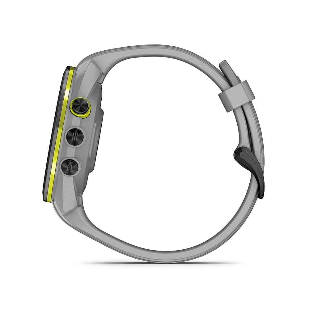 Garmin - Approach S70 GPS Smartwatch 42mm Cerâmica - Moldura de cerâmica preta com pulseira de silicone cinza em pó-010-02746-01