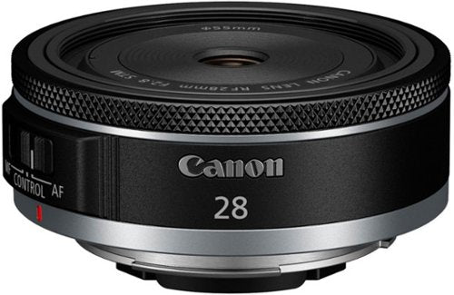 Canon - Lente principal grande angular RF28mm F2.8 STM para câmeras EOS série R - Preto-6128C002