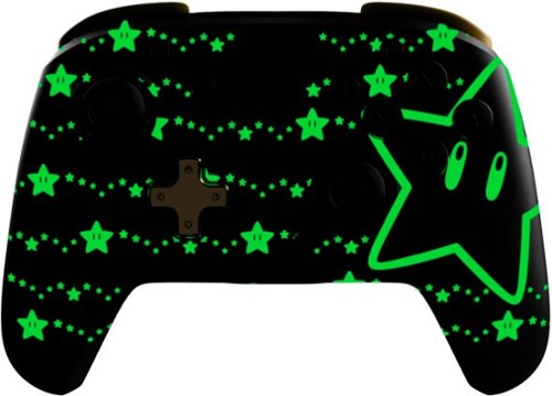 PDP - Controle sem fio para para vídeo gameREMATCH GLOW para Nintendo Switch, Nintendo Switch - Modelo OLED - Super Star-500-202-STGD