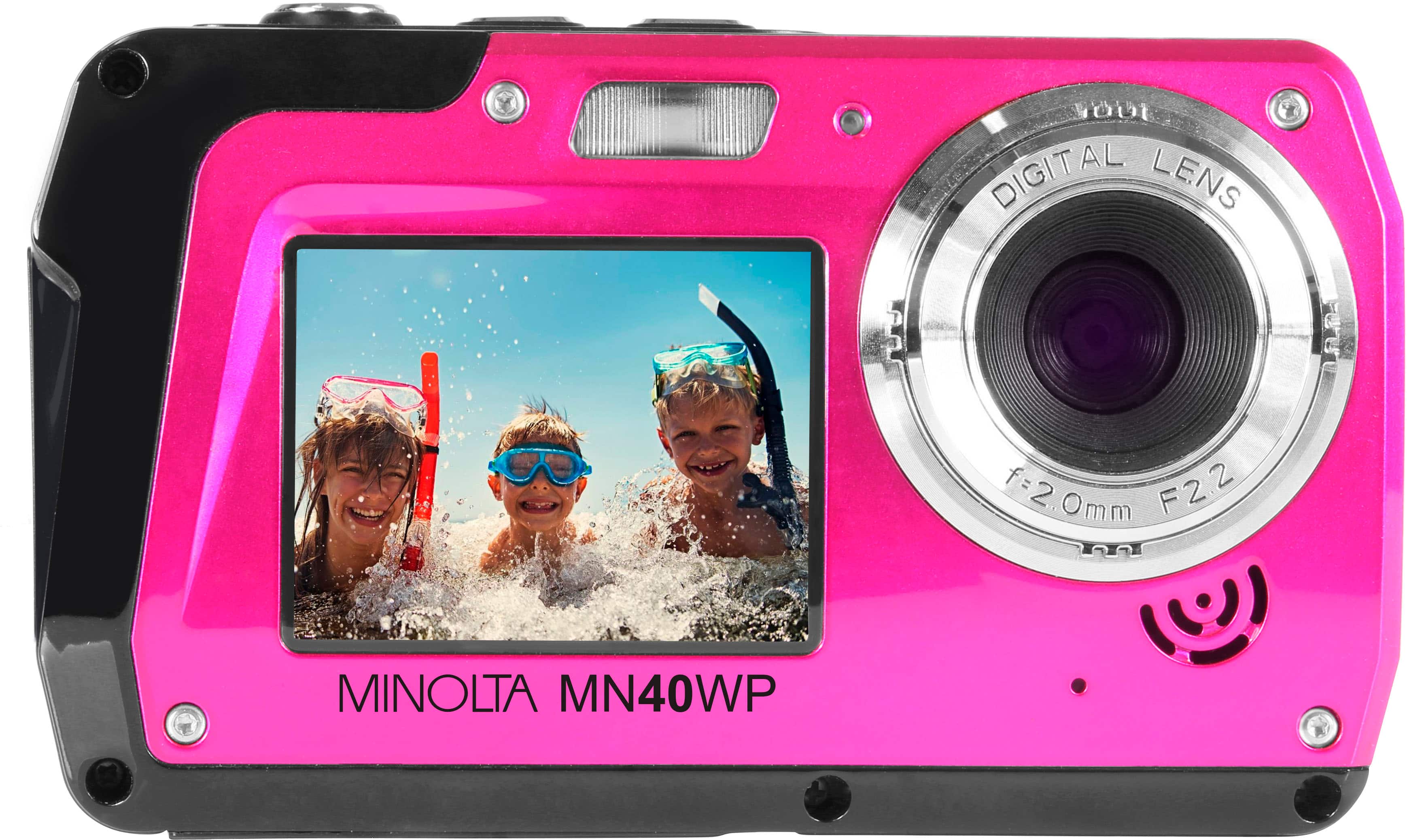 Minolta - MN40WP 48.0 Megapixel Waterproof Câmera Digital - Pink-MN40WP-PK