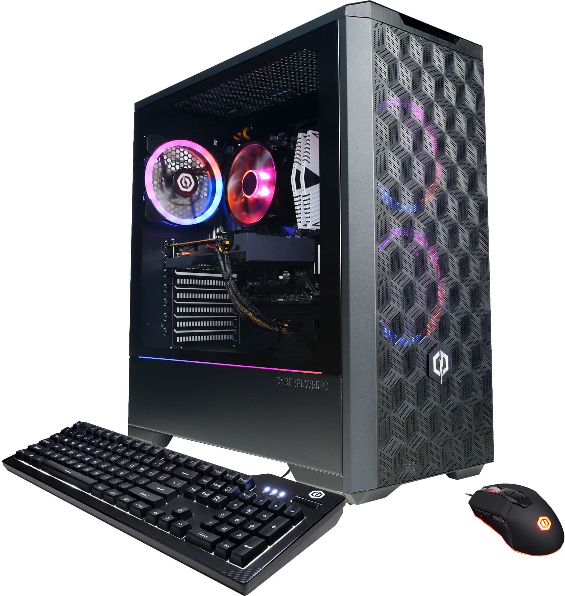CyberPowerPC - Gamer Master Gaming Desktop - AMD Ryzen 5 5500 - 16GB de memória - NVIDIA GeForce RTX 3060 8GB - SSD de 1TB - Preto-GMA5200BSTV9