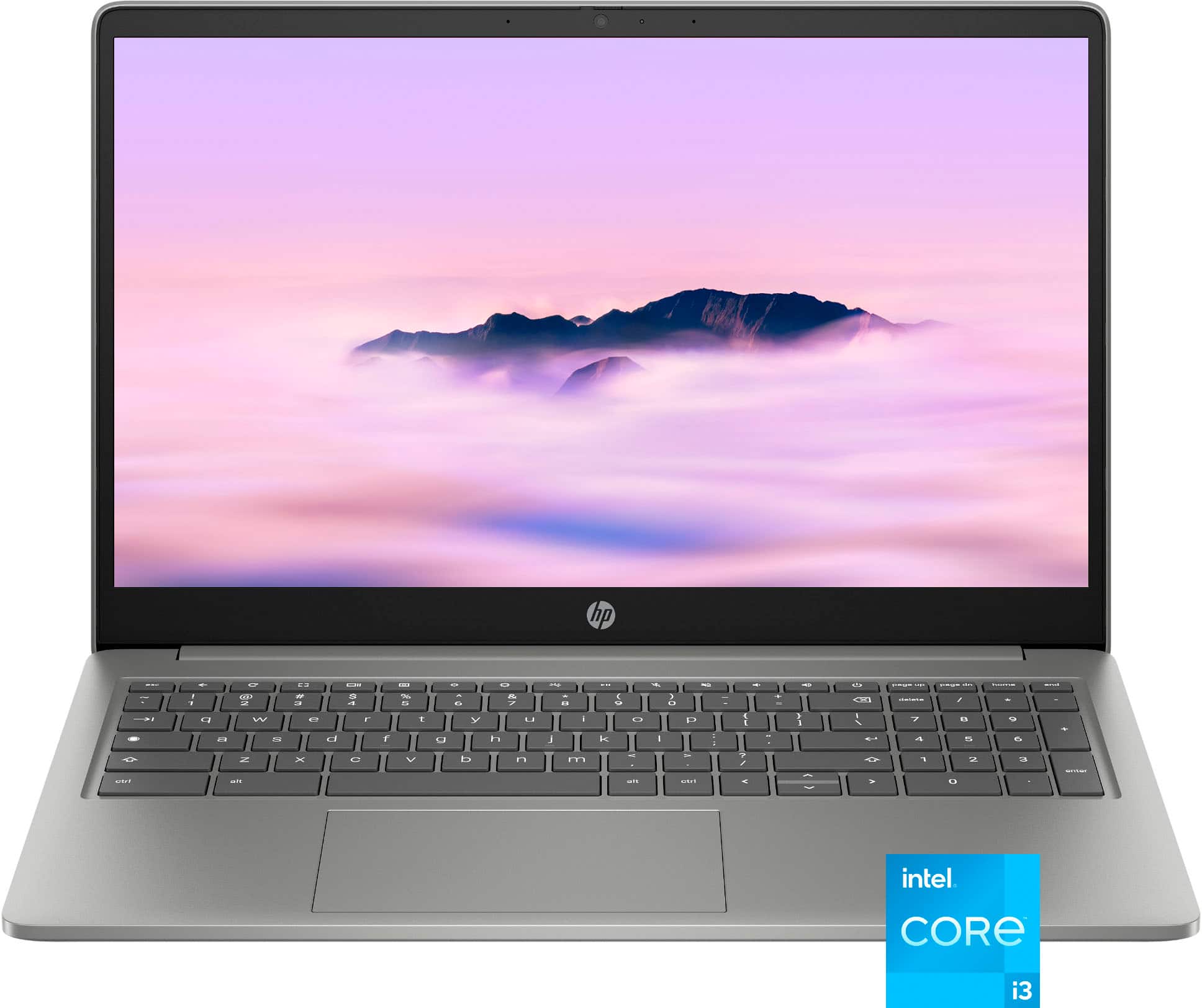 HP - Laptop Chromebook Plus Full HD de 15,6" com Google AI - Intel Core i3 - 8 GB de memória - 128 GB UFS - Prata Mineral-8D616UA#ABA