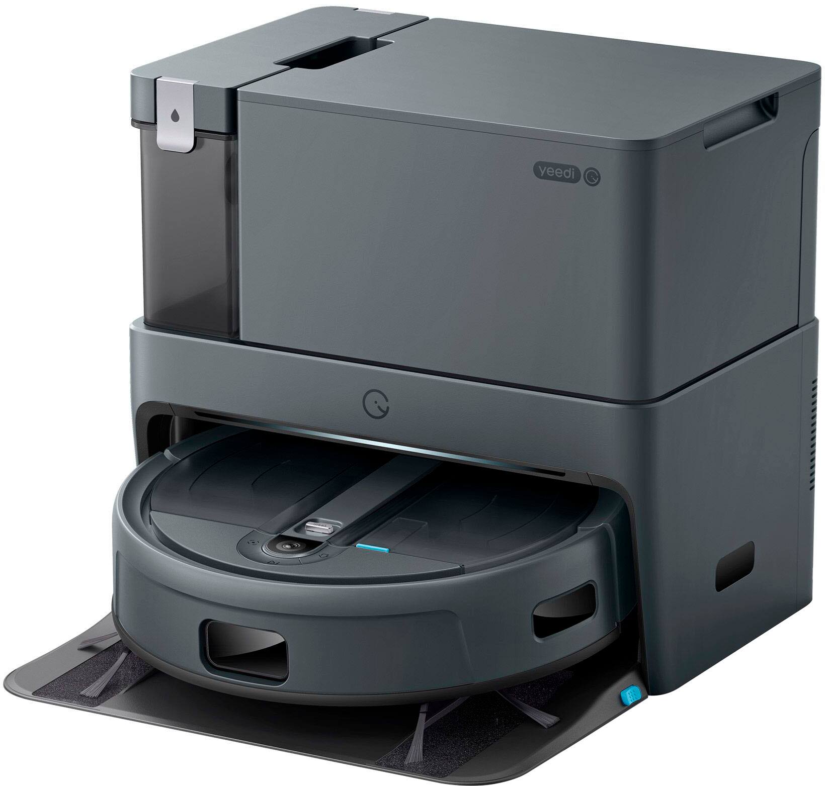 ECOVACS Robotics - aspirador e esfregão robot cube pro com esfregão, estação de limpeza automática, mapeamento e prevenção de obstáculos - GREY-KLEINB