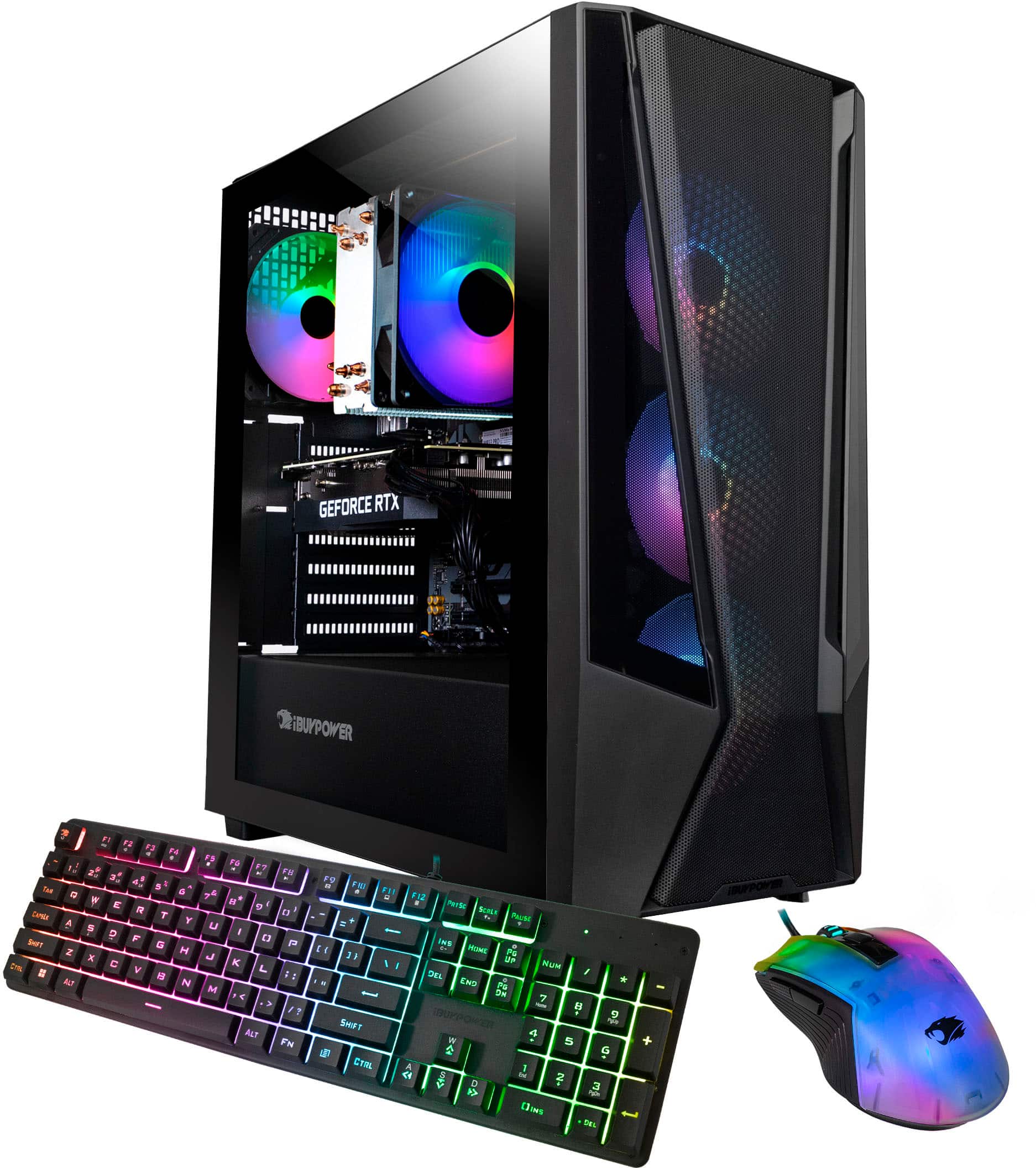 iBUYPOWER - TraceMesh Gaming Desktop - Intel Core i7-13700F - NVIDIA GeForce RTX 4060 8GB - 16GB DDR5 RAM - 1TB NVMe SSD - Preto-TRACEMESHI7N4602