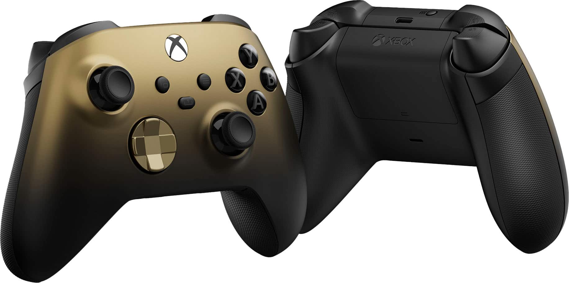 Microsoft - ctrl s/fio p/ p/ vídeo gameXbox p/ Xbox Series X, Xbox Series S, Xbox One, dispositivos Windows - Gold Shadow Special Edition-QAU-00121