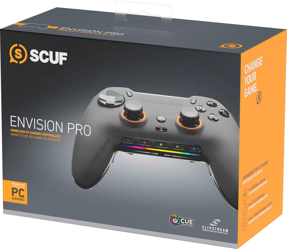 SCUF - Controle para video game sem fio ENVISION PRO para PC - Cinza Aço-601-178-03-102-NA