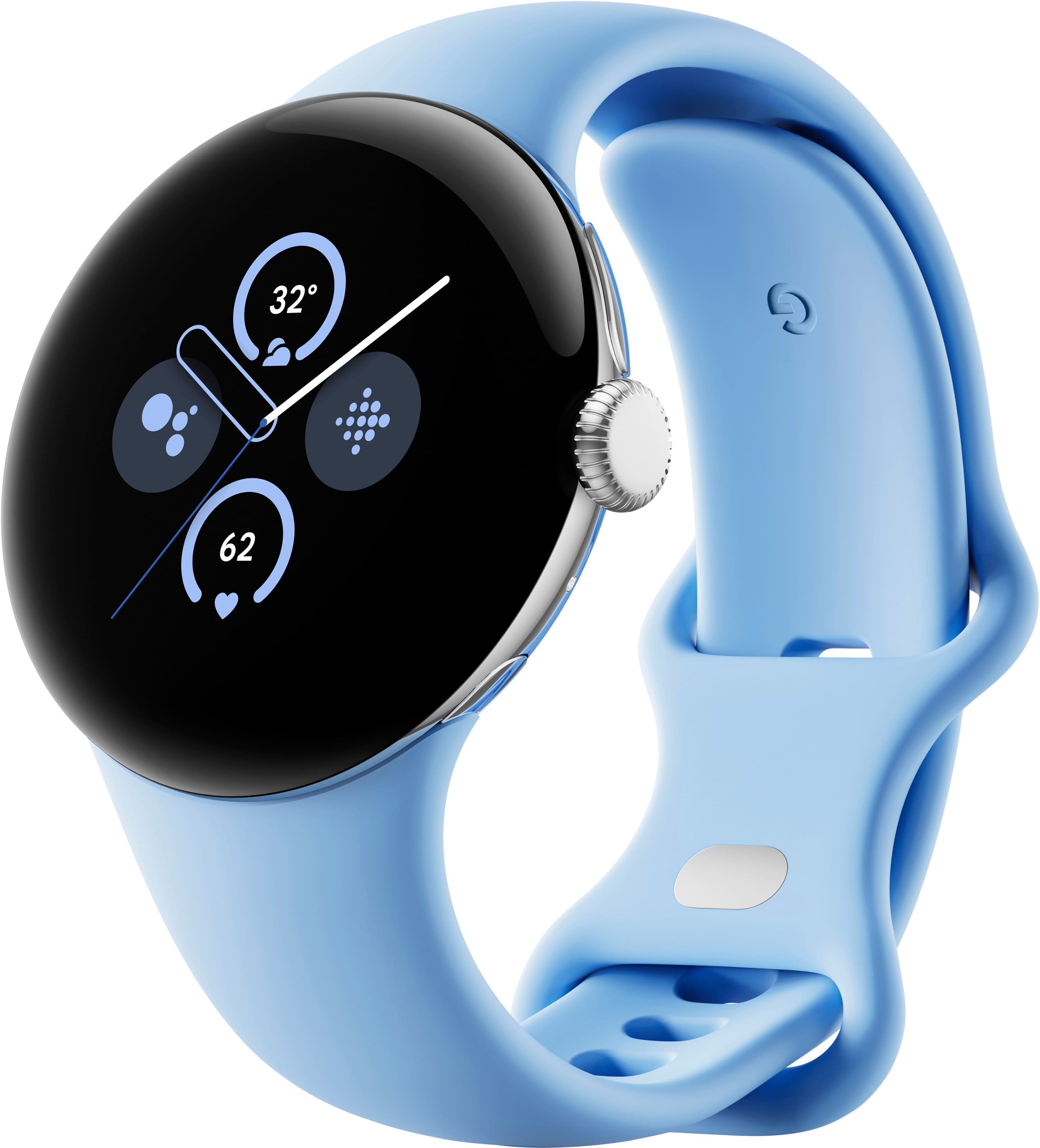 Google - Pixel Watch 2 Smartwatch prata polida com Bay Active Band LTE - prata polida-GA05012-US