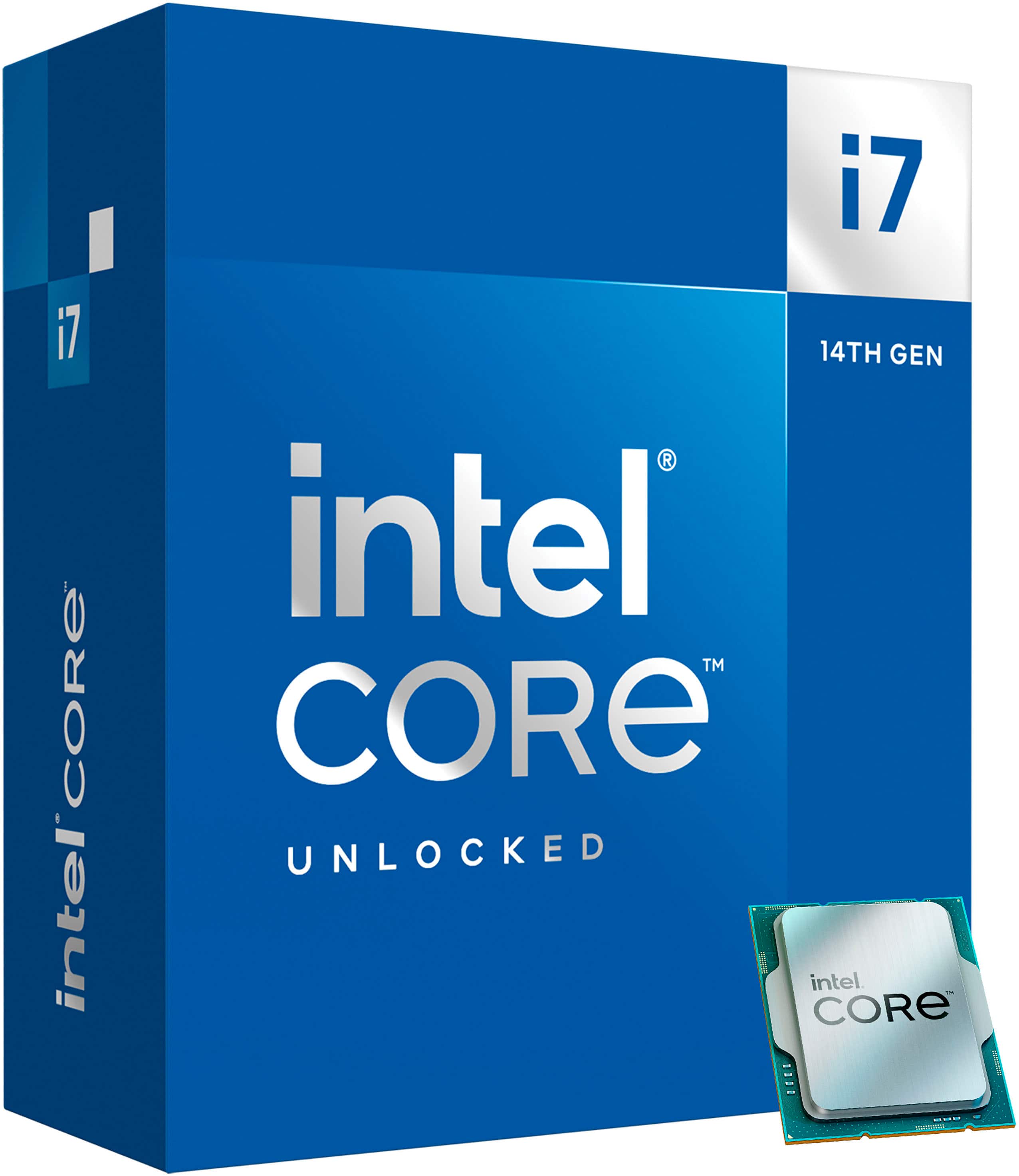 Intel - Core i7-14700K 14ª ger. 20 nuc. 28 threads - 4,3 GHz (5,6 GHz Turbo) Soquete LGA 1700 proc. de desktop desbloqueado - Multi-BX8071514700K