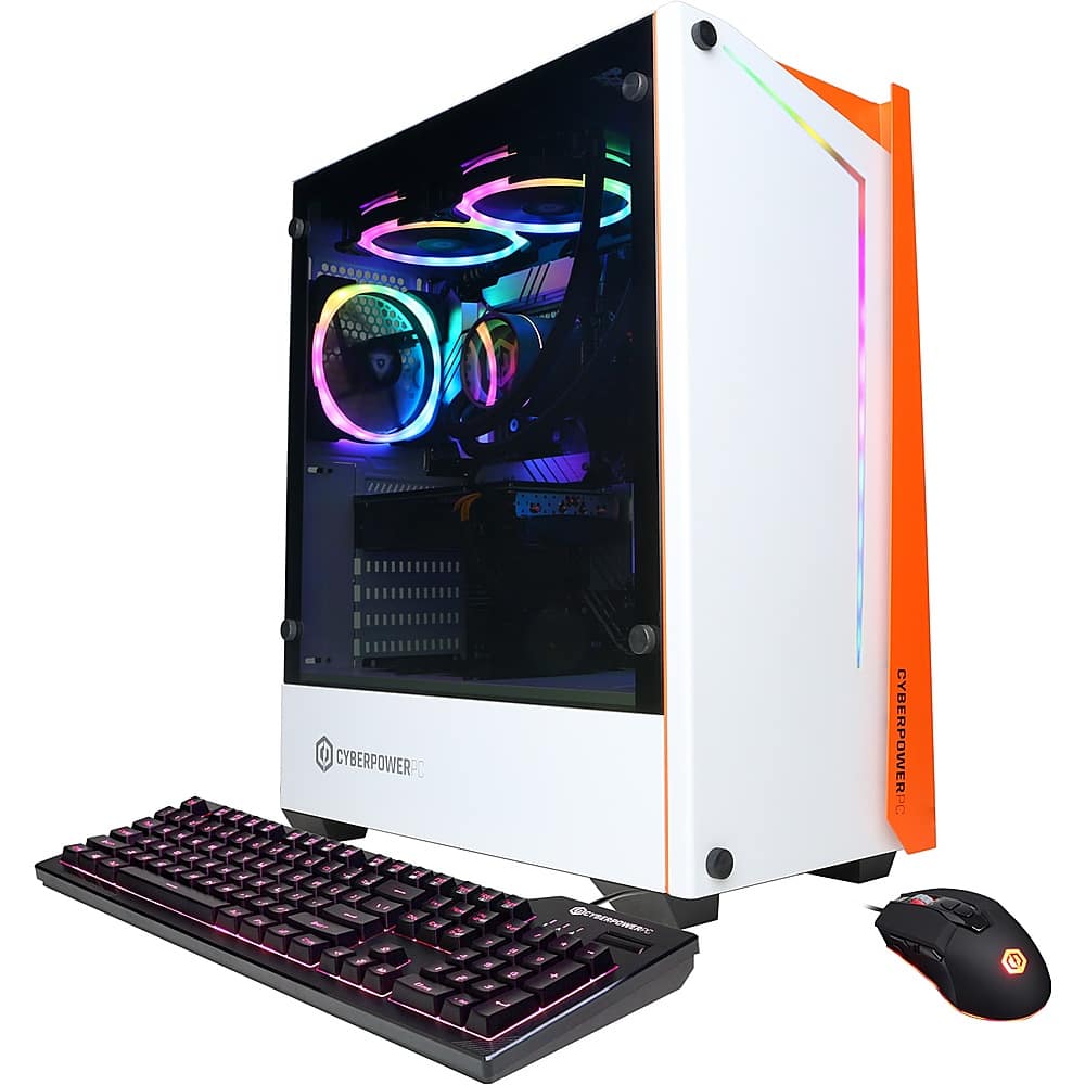 CyberPowerPC - Gamer Supreme Gaming Desktop - AMD Ryzen 9 7900X - 64GB de memória - AMD Radeon RX 7800 XT - SSD de 2TB - Branco-SLC10980CPG