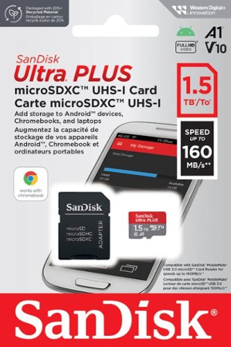 SanDisk - Cartão de memória microSDXC UHS-I Ultra PLUS 1,5 TB-SDSQUBL-1T50-AN6MA