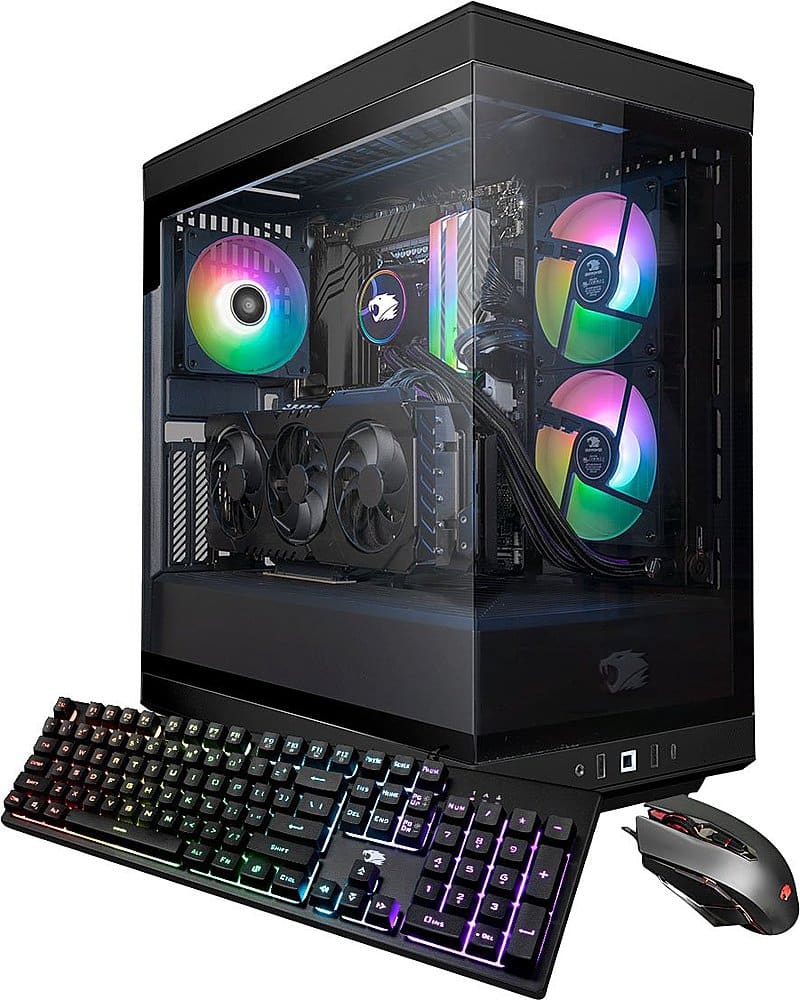 iBUYPOWER - Y40 Gaming Desktop - AMD Ryzen 9 7900X - AMD Radeon RX 7900XTX 24GB - 32GB DDR5 RAM - 2TB NVMe SSD - Preto-Y40BA9R79XTX01