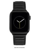 Vince Camuto – Pulseira de couro masculina com detalhes de costura para Apple Watch 42/44/45/Ultra/Ultra 2 (49 mm) – Cinza escuro-56400VRP