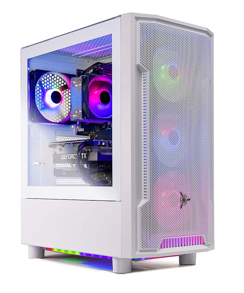 Skytech Gaming - Archangel 4 Gaming Desktop PC - AMD Ryzen 5 7600X - 32 GB de memória - AMD Radeon 7600 - SSD NVMe de 1 TB - Branco-ST-ARCH4-0999-W-BU