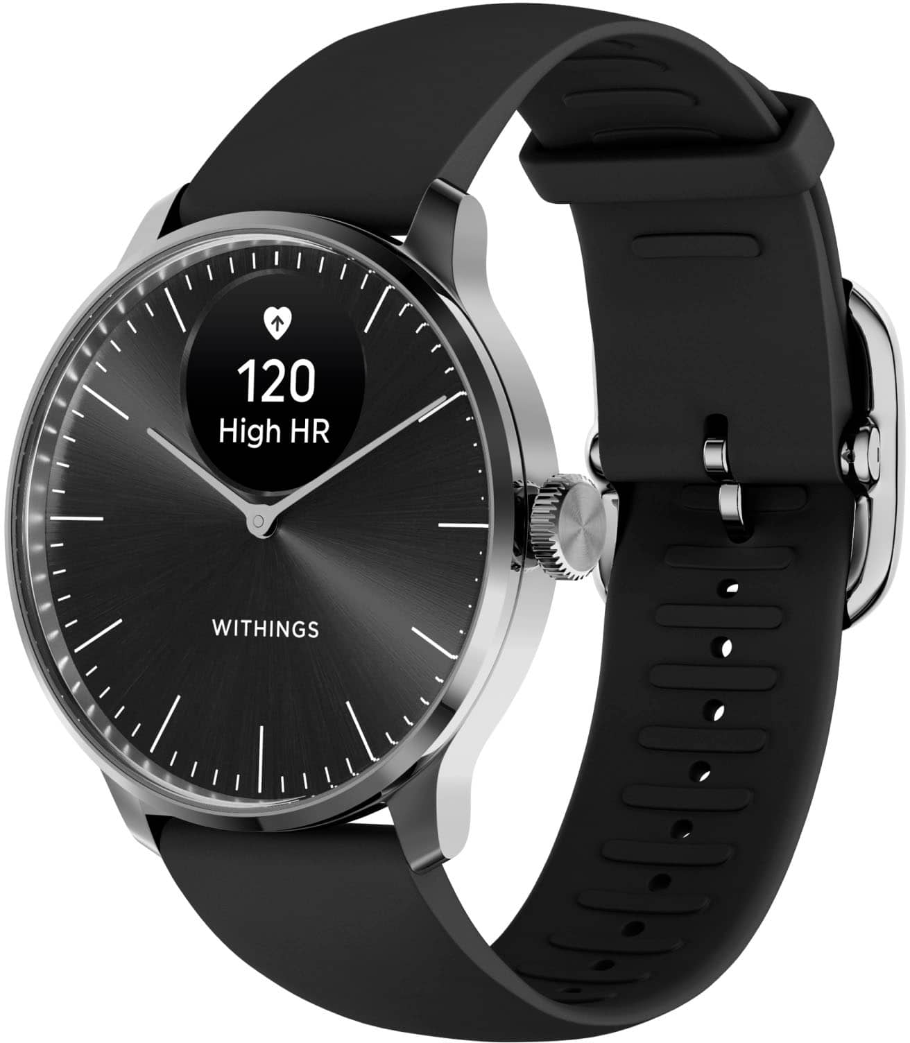 Withings - ScanWatch Light - Smartwatch híbrido de saúde diária - 37mm - Preto/Prata-HWA11-MODEL 5-ALL-INT