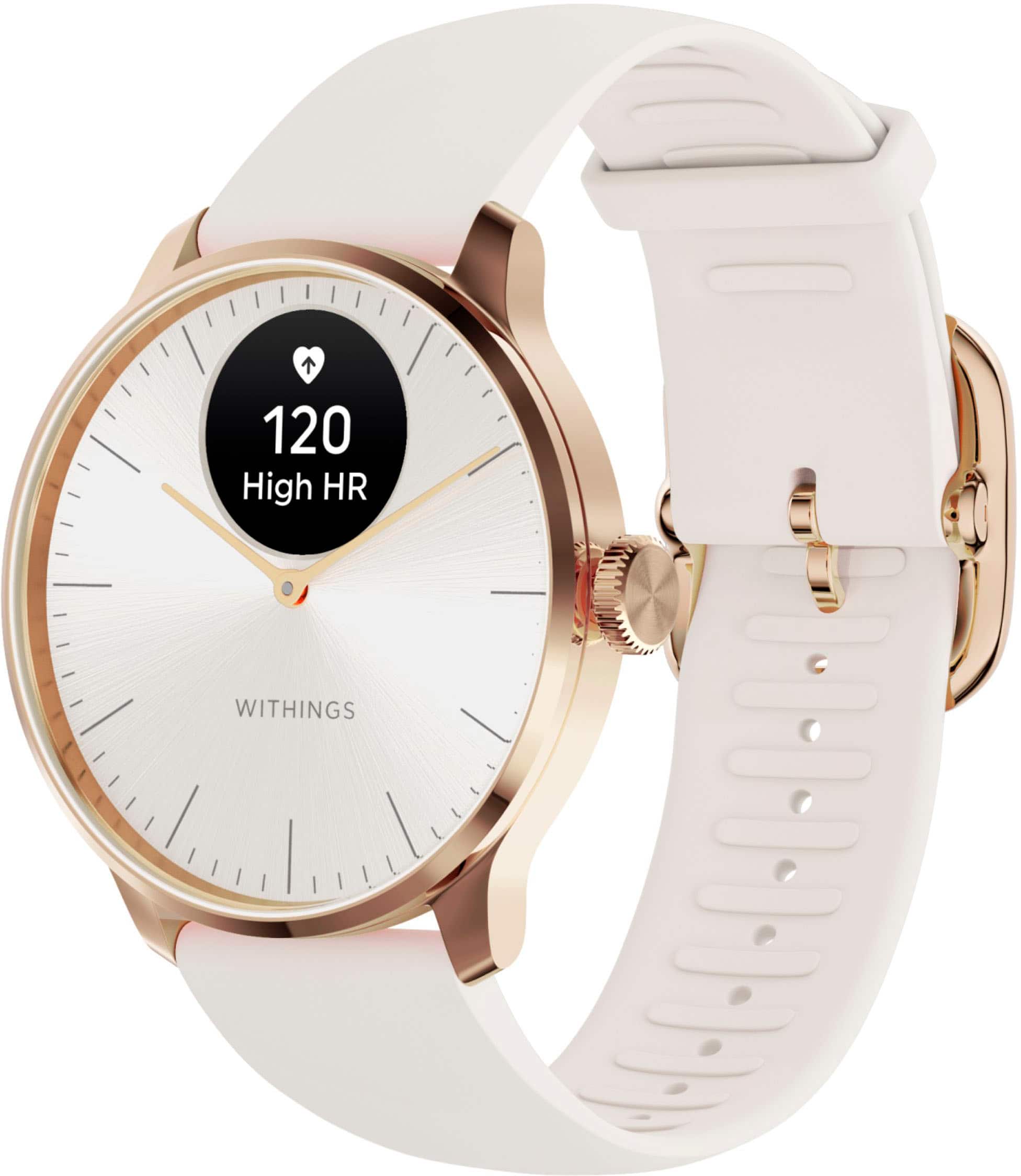 Withings - ScanWatch Light - Smartwatch híbrido de saúde diária - 37mm - Areia/Rose Gold-HWA11-MODEL 1-ALL-INT