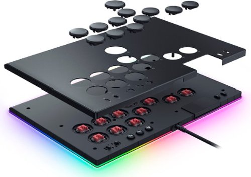 Razer - Controle Bluetooth de viode game de arcade óptico Kitsune com todos os botões para PS5 e PC - Black-RZ06-05020100-R3U1