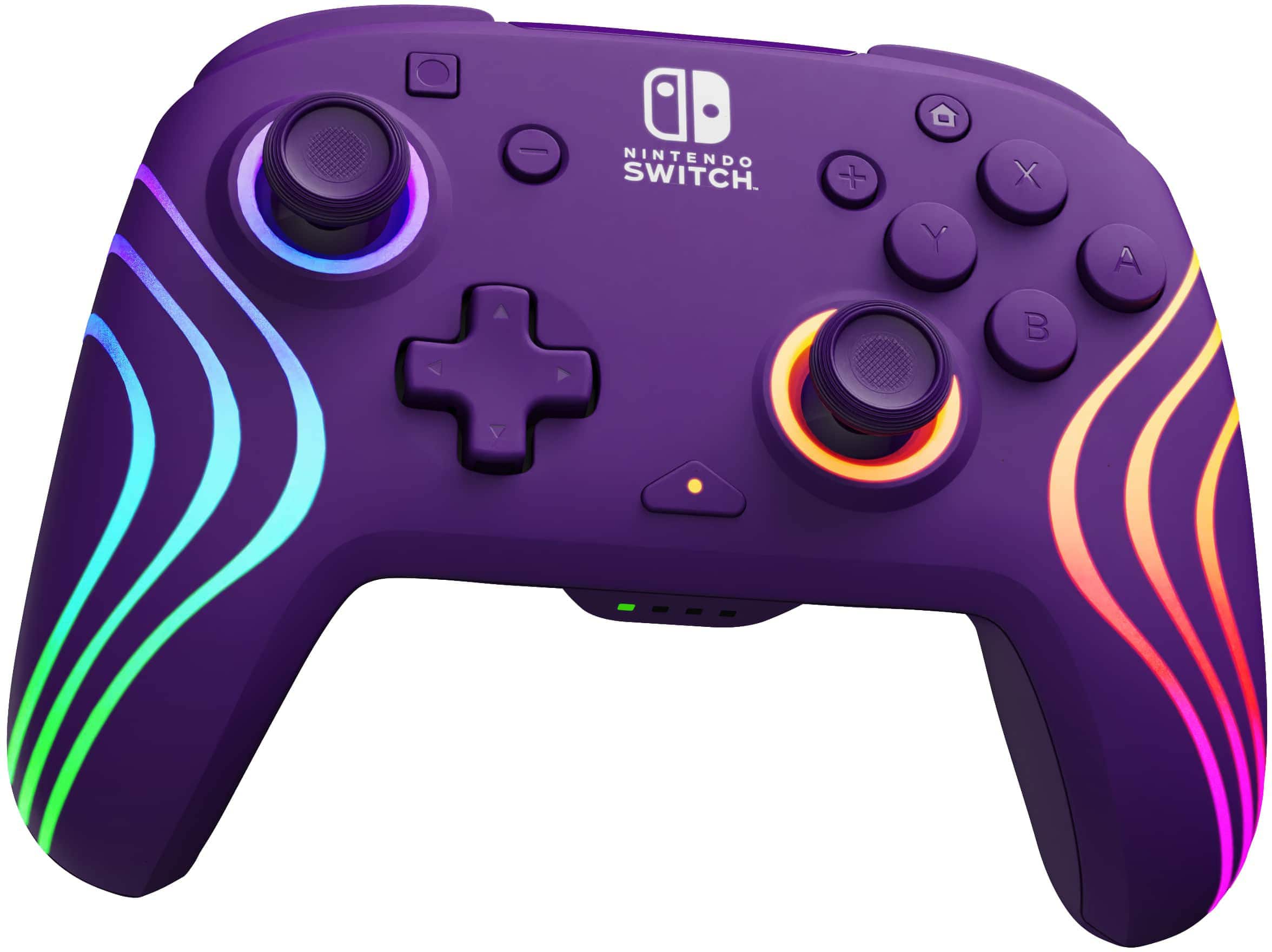 PDP - Controle sem fio para para vídeo gameAfterglow Wave para Nintendo Switch, Nintendo Switch - Modelo OLED - Roxo-500-238-PR