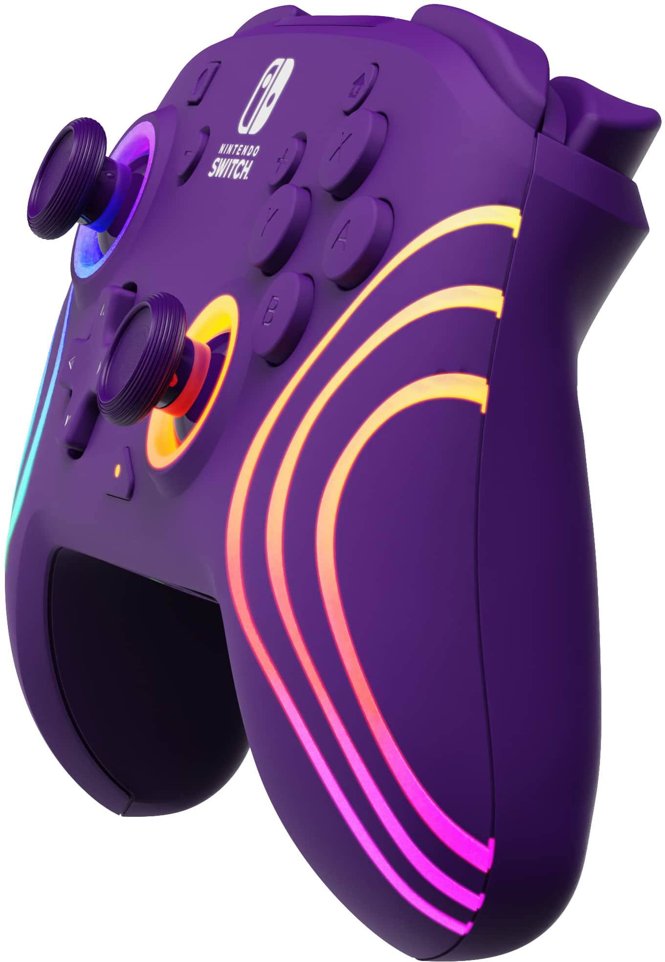 PDP - Controle sem fio para para vídeo gameAfterglow Wave para Nintendo Switch, Nintendo Switch - Modelo OLED - Roxo-500-238-PR