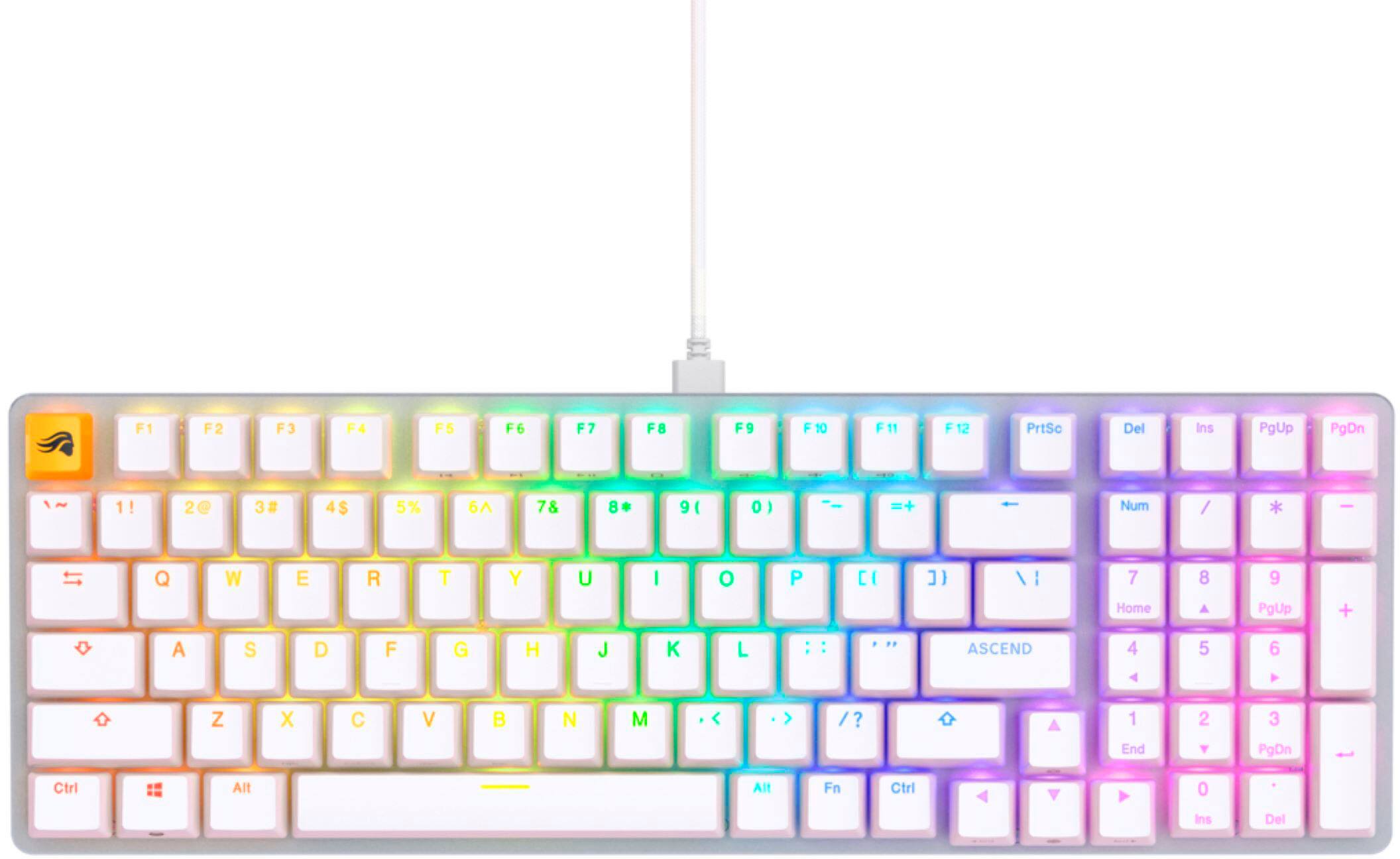 Glorious - GMMK 2 Teclado para jogos com interruptor linear mecânico - Branco-GLO-GMMK2-96-FOX-W